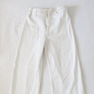 ZARA Wide leg white pants: USA 8